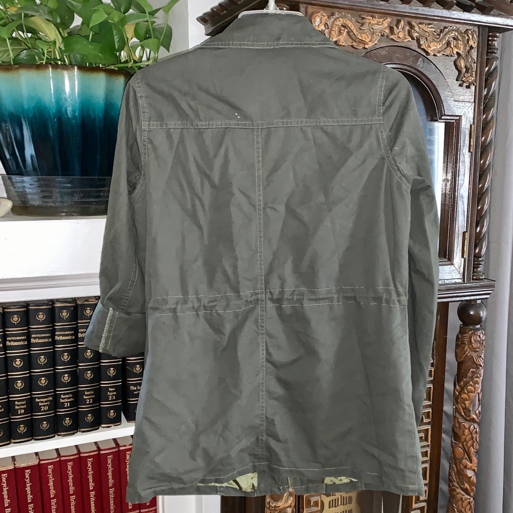 New Yoki Spring / Summer Parka Midi Jacket w/ Adjustable Sleeves, Size Small - Picture 7 of 7